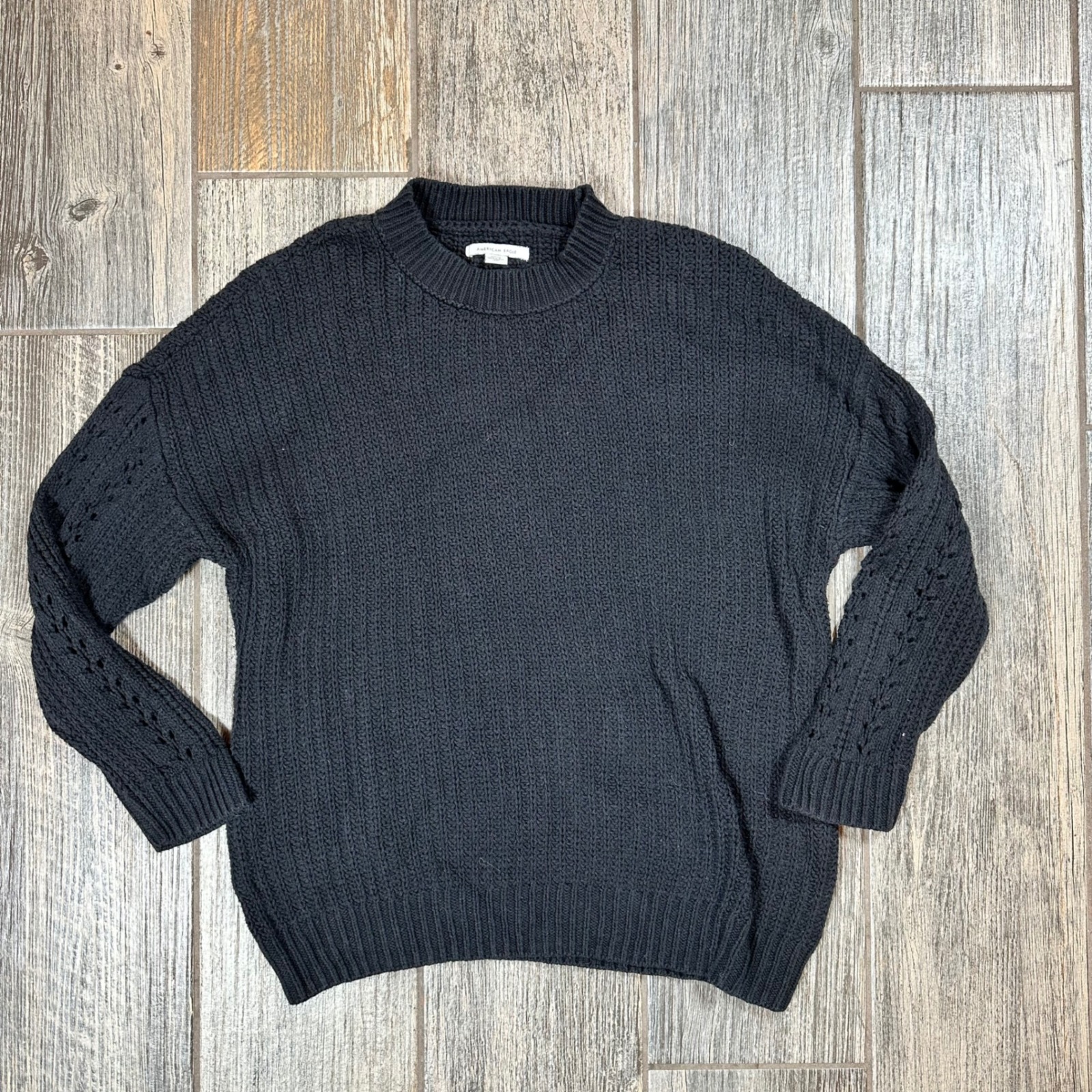American Eagle Black Knit Mock Neck Sweater Size S/P